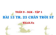 Bài 13 trang 23 Toán 9 Chân trời sáng tạo Tập 1